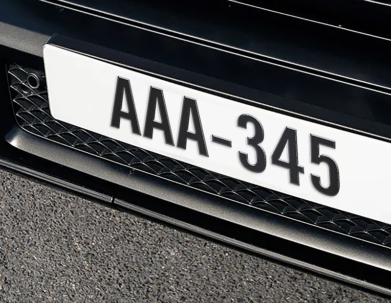 plate number